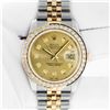 Image 3 : Rolex Men's Two Tone Champagne Diamond Datejust Wristwatch