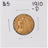 Image 1 : 1910-D $5 Indian Head Half Eagle Gold Coin