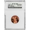 Image 1 : 1999 Lincoln Memorial Cent Coin Mint ERROR Struck Off Center ANACS MS65 RED