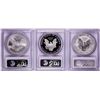 Image 2 : 20th Anniversary 2006 $1 American Silver Eagle (3) Coin Set PCGS PR70/Rev PR70/MS70