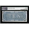 Image 2 : 1864 $10 Confederate States of America Note T-68 PMG Choice Uncirculated 64EPQ