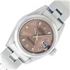 Image 2 : Rolex Ladies Stainless Steel Salmon Datejust Wristwatch
