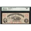 Image 1 : 1862 $1 Virginia Treasury Note Richmond Obsolete Note Cr.17 Legacy Ch. About New 55