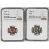 Image 1 : Lot of 1964 Proof Lincoln Wheat Cent and Jefferson Nickel Coins NGC PF66RD/PF67