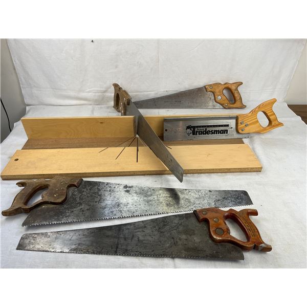 Handsaws with Wood Mitre Base