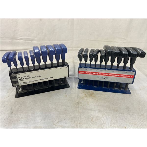 2 - 10 Piece T-Handle Hex Key Sets