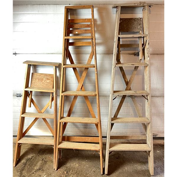 3 Wooden Ladders