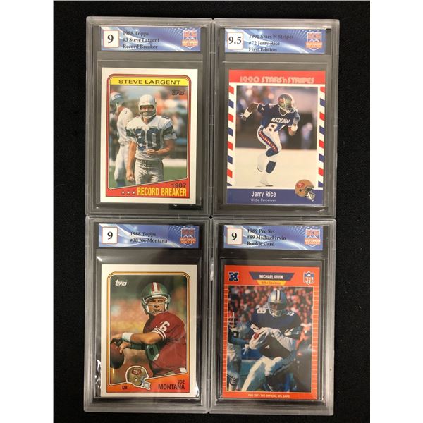 VINTAGE NFL STAR ROOKIE CARD LOT (GCG HIGH GRADES)