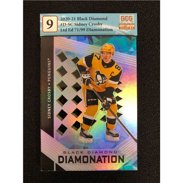 2020-21 UPPER DECK BLACK DIAMOND SIDNEY CROSBY DIAMONATION 71/99 (GCG 9 RAW GRADE)