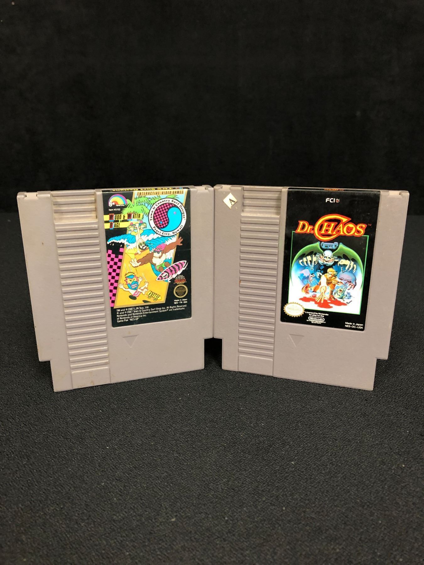 NINTENDO (NES) VIDEO GAME LOT (DR. CHAOS/WATER RAGE)
