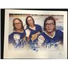 Image 1 : SLAPSHOT'S THE HANSON BROTHERS TRIPLE SIGNED 8 X 10 (JSA COA)