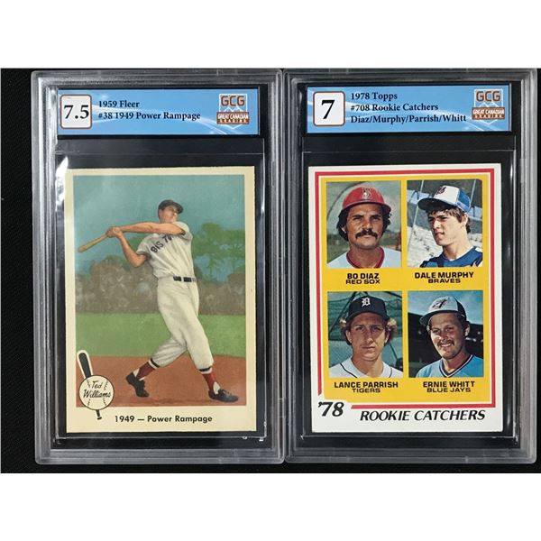 VINTAGE MLB STAR AND RC LOT (TED WILLIAMS/DALE MURPHY…)