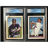 Image 1 : FRANK THOMAS AND CHIPPER JONES GRADED ROOKIE CARD LOT