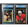 Image 1 : VINTAGE MARIO LEMIEUX HOCKEY CARD LOT (GCG GRADED)