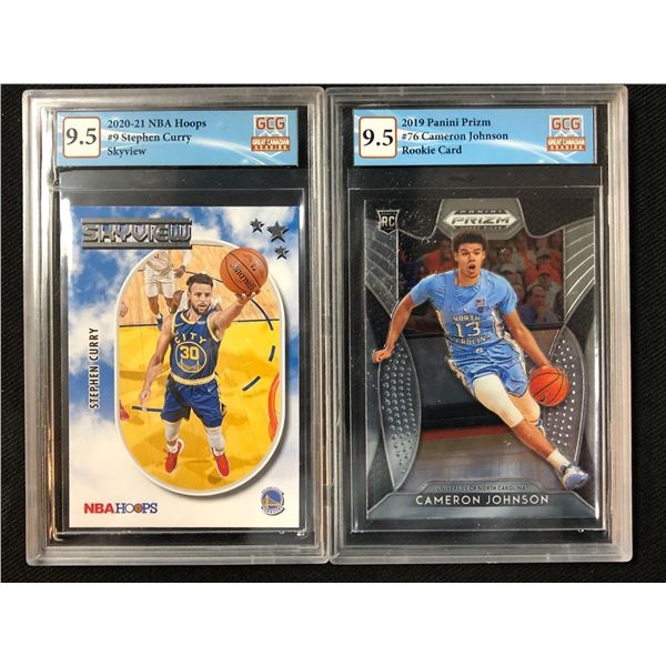 GCG HIGH GRADE NBA INSERT CARD LOT (CURRY/ JOHNSON)