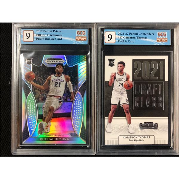 GCG HIGH GRADE NBA INSERT CARD LOT (HACHIMURA/THOMAS)