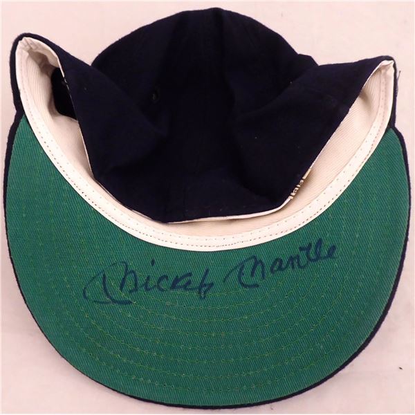 MICKEY MANTLE SIGNED NY YANKEES BASEBALL CAP (PSA LOA)