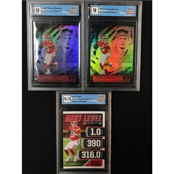 GCG HIGH GRADE PATRICK MAHOMES INSERT CARD LOT