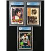 Image 1 : GCG GRADED VINTAGE NHL OPC HOCKEY CARD LOT (CLARKE/ESPOSITO/BOSSY)