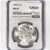 1890-S Morgan Silver Dollar NGC MS62