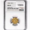 1904 $2.50 Gold Quarter Eagle NGC-MS63