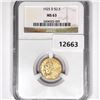 Image 1 : 1925-D $2.50 Gold Quarter Eagle NGC-MS63
