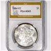 Image 1 : 1884-CC Morgan Silver Dollar PGA-MS65