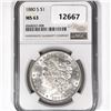 Image 1 : 1880-S Morgan Silver Dollar NGC-MS63