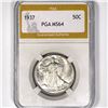 Image 1 : 1937 Walking Liberty Half Dollar PGA-MS64