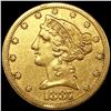 1887-S $5 Gold Half Eagle NEARLY UNCIRCULATED