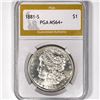 Image 1 : 1881-S Morgan Silver Dollar PGA-MS64+