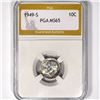 Image 1 : 1949-S Roosevelt Dime PGA-MS65