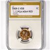 Image 1 : 1909-S VDB Wheat Cent PGA-MS64 RED