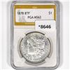 Image 1 : 1878 8TF Morgan Silver Dollar PGA-MS62