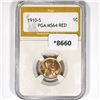 Image 1 : 1910-S Wheat Cent PGA-MS64 RED