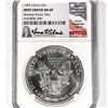 Image 1 : 1992 American Silver Eagle NGC-MS69 M.E. Signed Escobedo Rev Stuck Thru