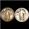 Image 1 : (2) Standing Liberty Quarters NICELY CIRCULATED