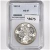 Image 1 : 1881-S Morgan Silver Dollar NNC-MS67