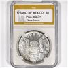 Image 1 : 1754MO MF Mexico 8 Reales PGA-MS63+ Same Crowns