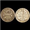 Image 2 : (2) Seated Liberty Dimes NICELY CIRCULATED