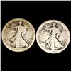 Image 1 : (2) Walking Liberty Half Dollars NICELY CIRC