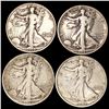 Image 1 : (4) Walking Liberty Half Dollars NICELY CIRC
