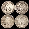 Image 2 : (4) Walking Liberty Half Dollars NICELY CIRC