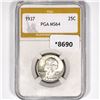 Image 1 : 1937 Washington Silver Quarter PGA-MS64