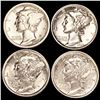 Image 1 : (4) Mercury Dimes UNCIRCULATED