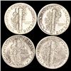 Image 2 : (4) Mercury Dimes UNCIRCULATED