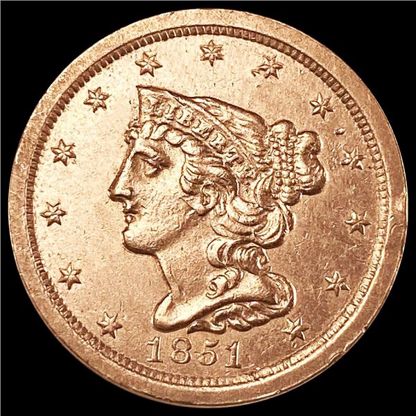 1851 Braided Hair Half Cent UNCIRCULATED