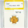 Image 1 : 1907 Indian Head Cent PGA-MS63+ RED
