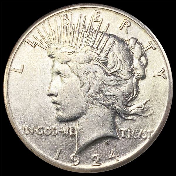 1924-S Silver Peace Dollar ABOUT UNCIRCULATED