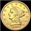 Image 1 : 1890 $2.50 Gold Quarter Eagle UNCIRCULATED